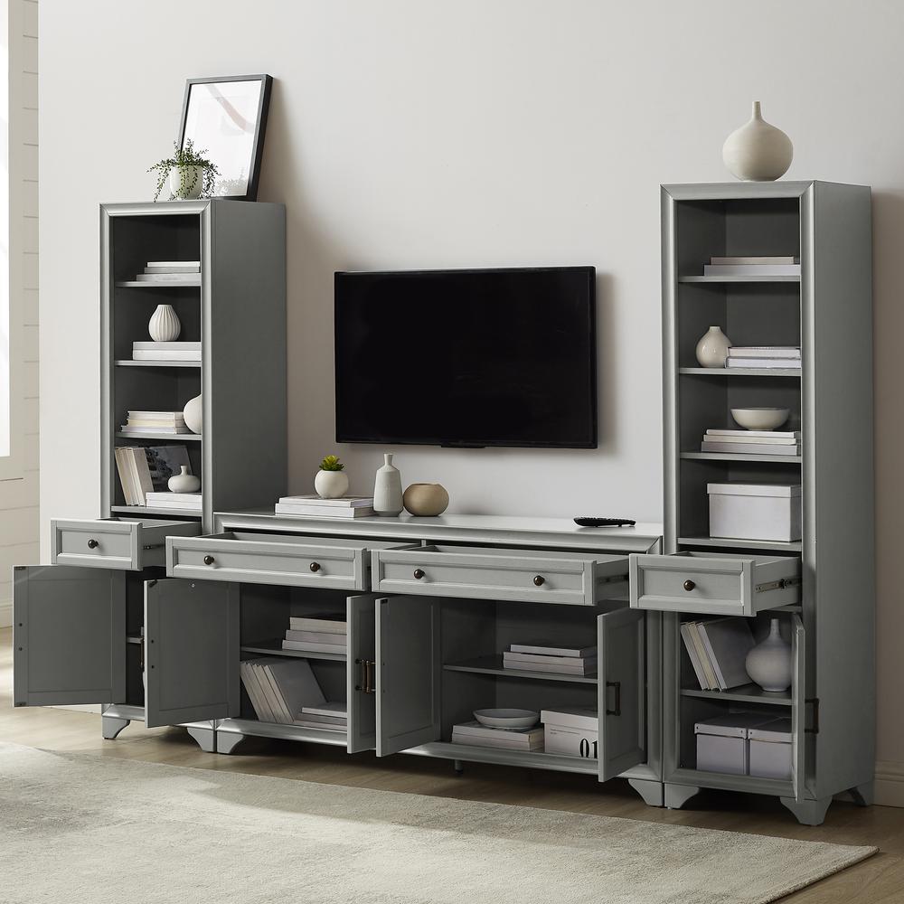 Tara 3-Piece Entertainment Center - Sideboard & 2 Bookcases. Picture 8