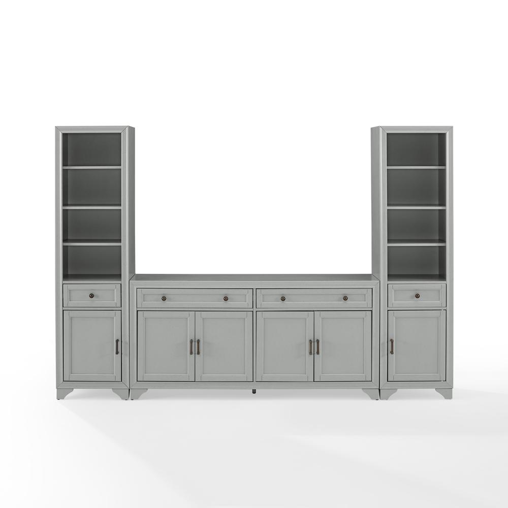 Tara 3-Piece Entertainment Center - Sideboard & 2 Bookcases. Picture 5