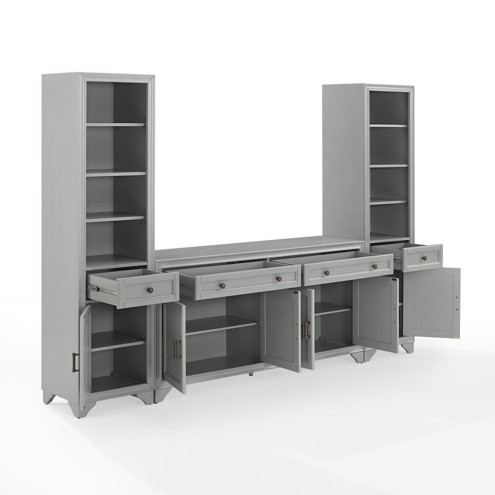 Tara 3-Piece Entertainment Center - Sideboard & 2 Bookcases. Picture 6