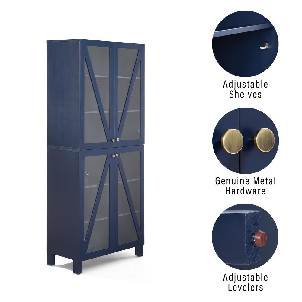 Cassai Tall Kitchen Storage Pantry - 2 Stackable Pantries. Picture 12