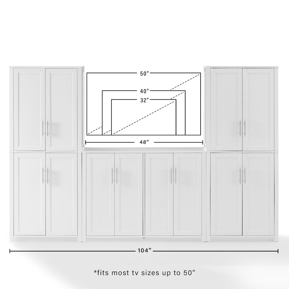 Savannah 3-Piece Sideboard And Pantry Set - Sideboard & 2 Pantries. Picture 12