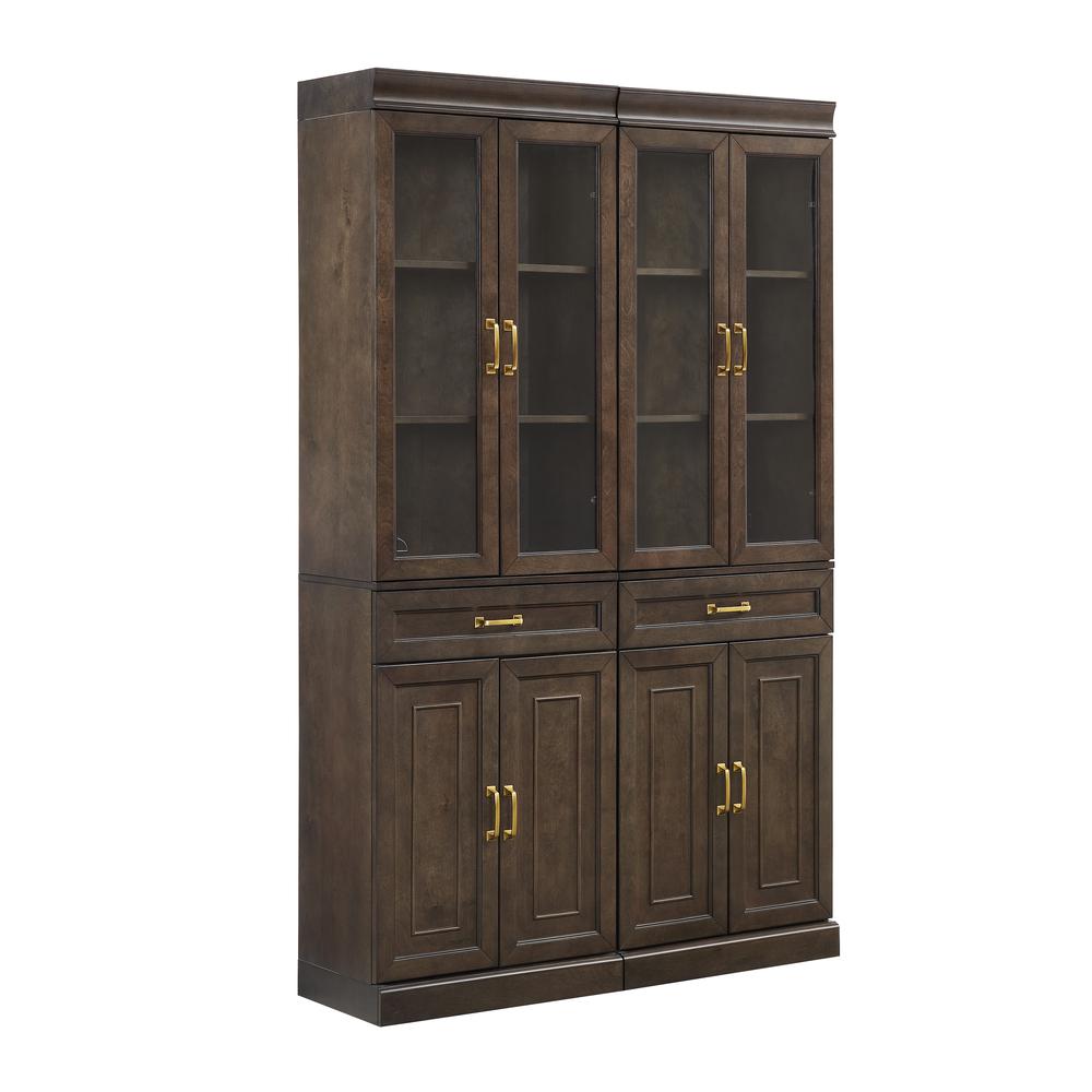 Stanton 2Pc Glass Door Kitchen Storage Pantry Cabinet Set - 2 Pantries. Picture 2