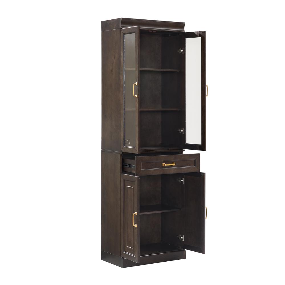 Stanton 2Pc Glass Door Kitchen Storage Pantry Cabinet Set - 2 Pantries. Picture 3