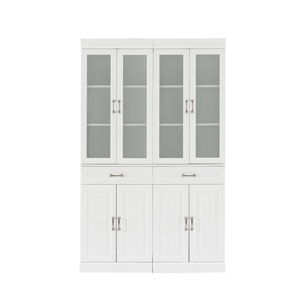 Stanton 2Pc Glass Door Kitchen Storage Pantry Cabinet Set - 2 Pantries. Picture 2