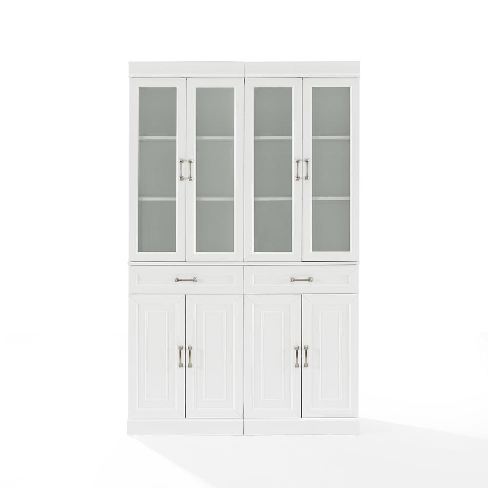 Stanton 2Pc Glass Door Kitchen Storage Pantry Cabinet Set - 2 Pantries. Picture 12