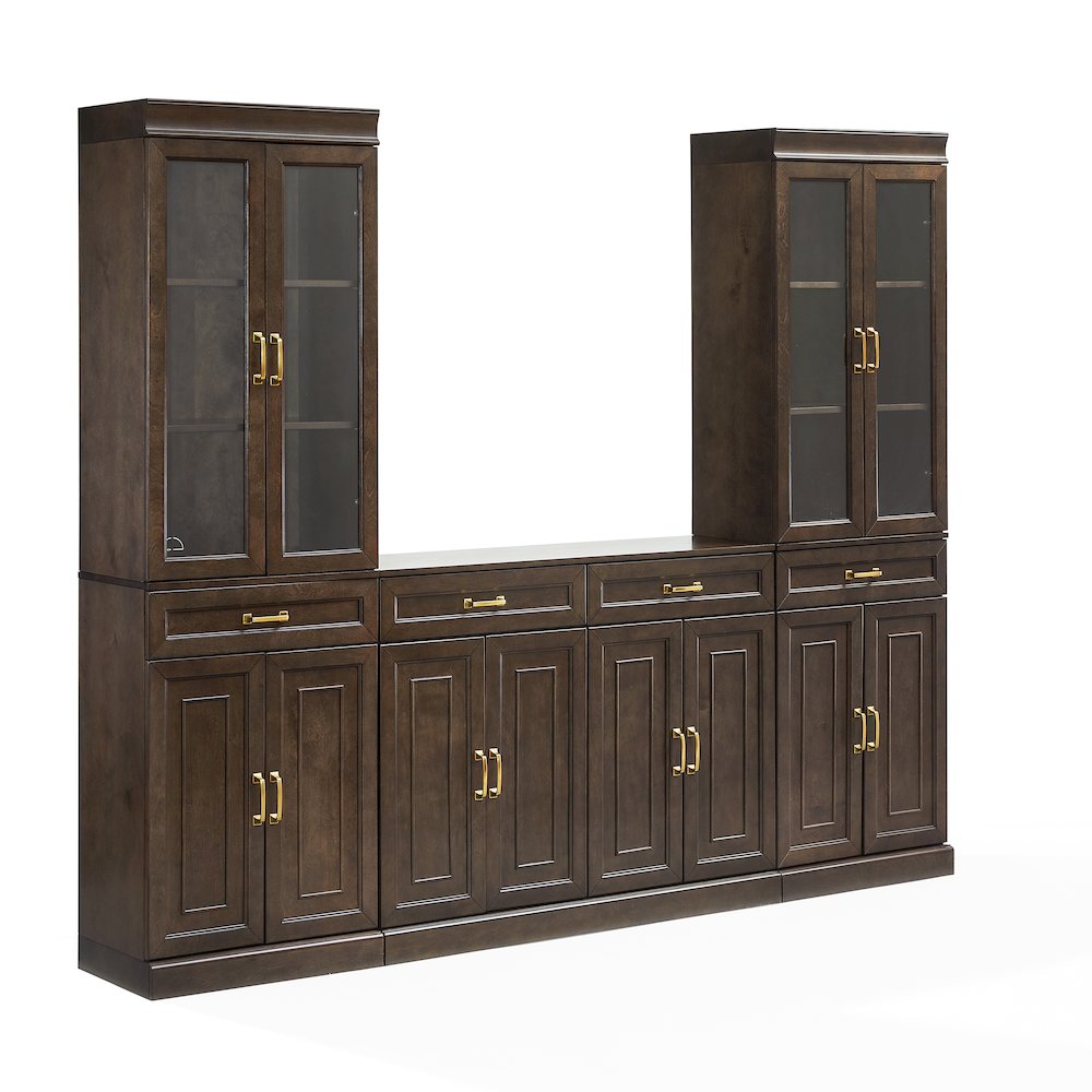 Stanton 3-Piece Sideboard And Glass Door Pantry Set - Sideboard & 2 Pantries. Picture 1