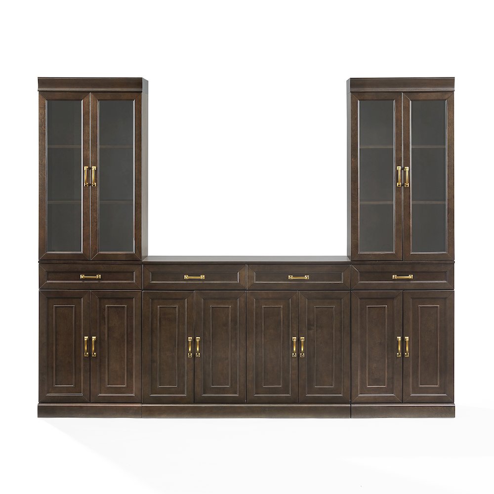 Stanton 3-Piece Sideboard And Glass Door Pantry Set - Sideboard & 2 Pantries. Picture 2