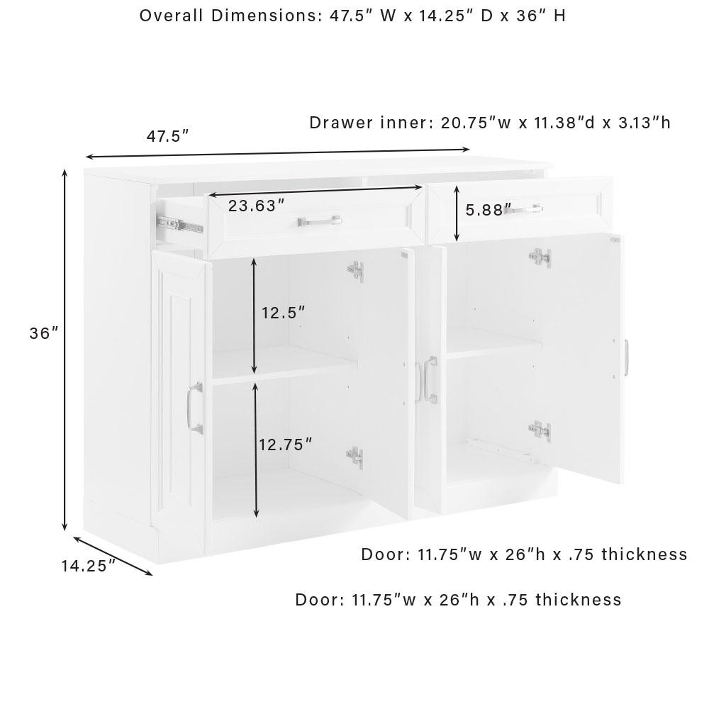 Stanton 3-Piece Sideboard And Glass Door Pantry Set - Sideboard & 2 Pantries. Picture 18