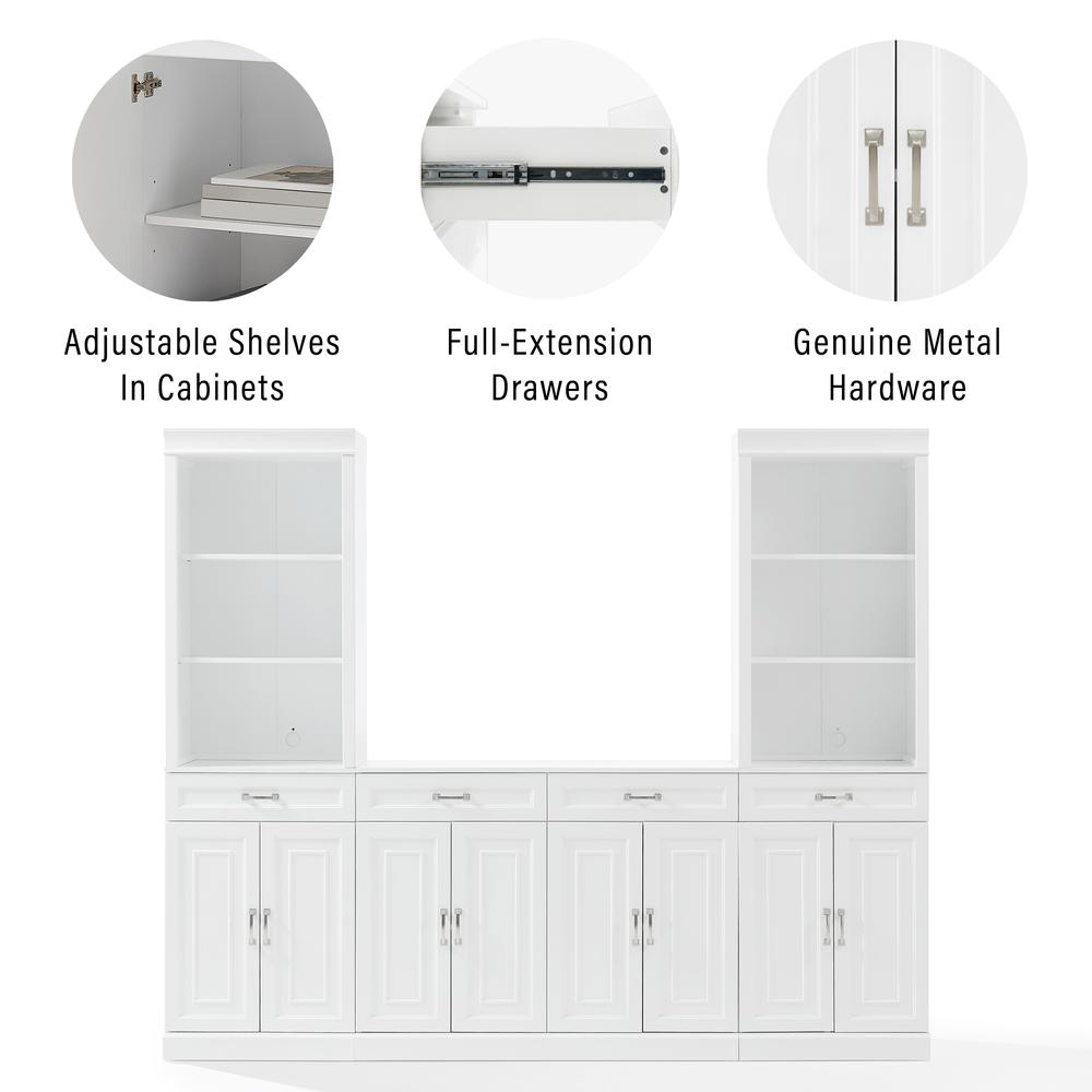 Stanton 3-Piece Sideboard And Storage Bookcase Set - Sideboard & 2 Bookcases. Picture 8
