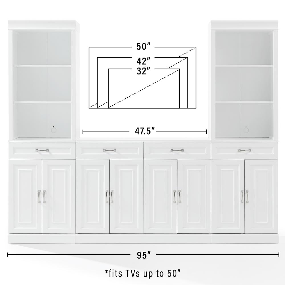 Stanton 3-Piece Sideboard And Storage Bookcase Set - Sideboard & 2 Bookcases. Picture 7