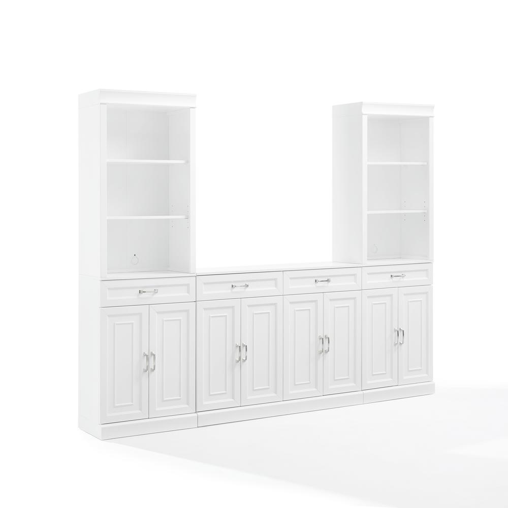 Stanton 3-Piece Sideboard And Storage Bookcase Set - Sideboard & 2 Bookcases. Picture 1