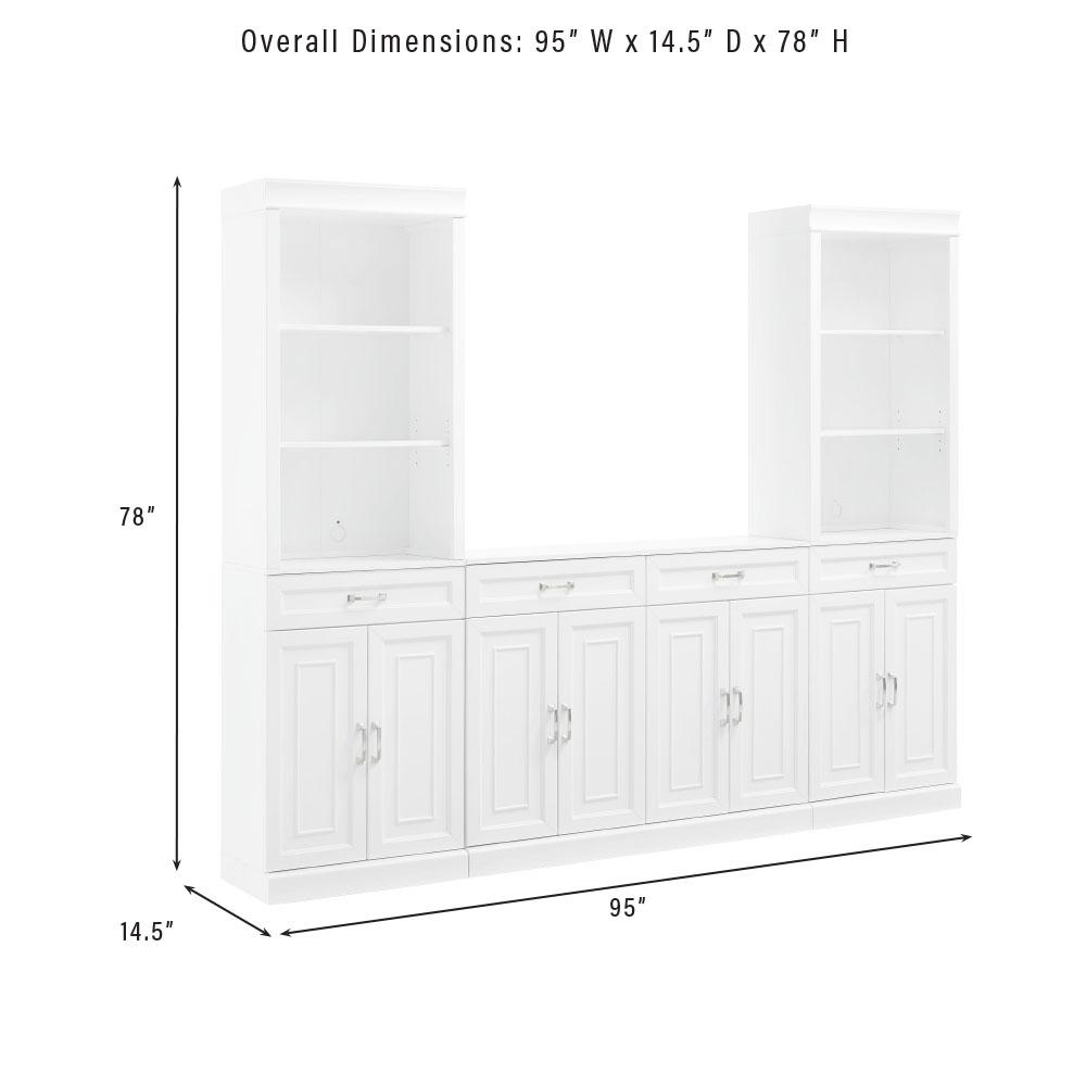 Stanton 3-Piece Sideboard And Storage Bookcase Set - Sideboard & 2 Bookcases. Picture 5