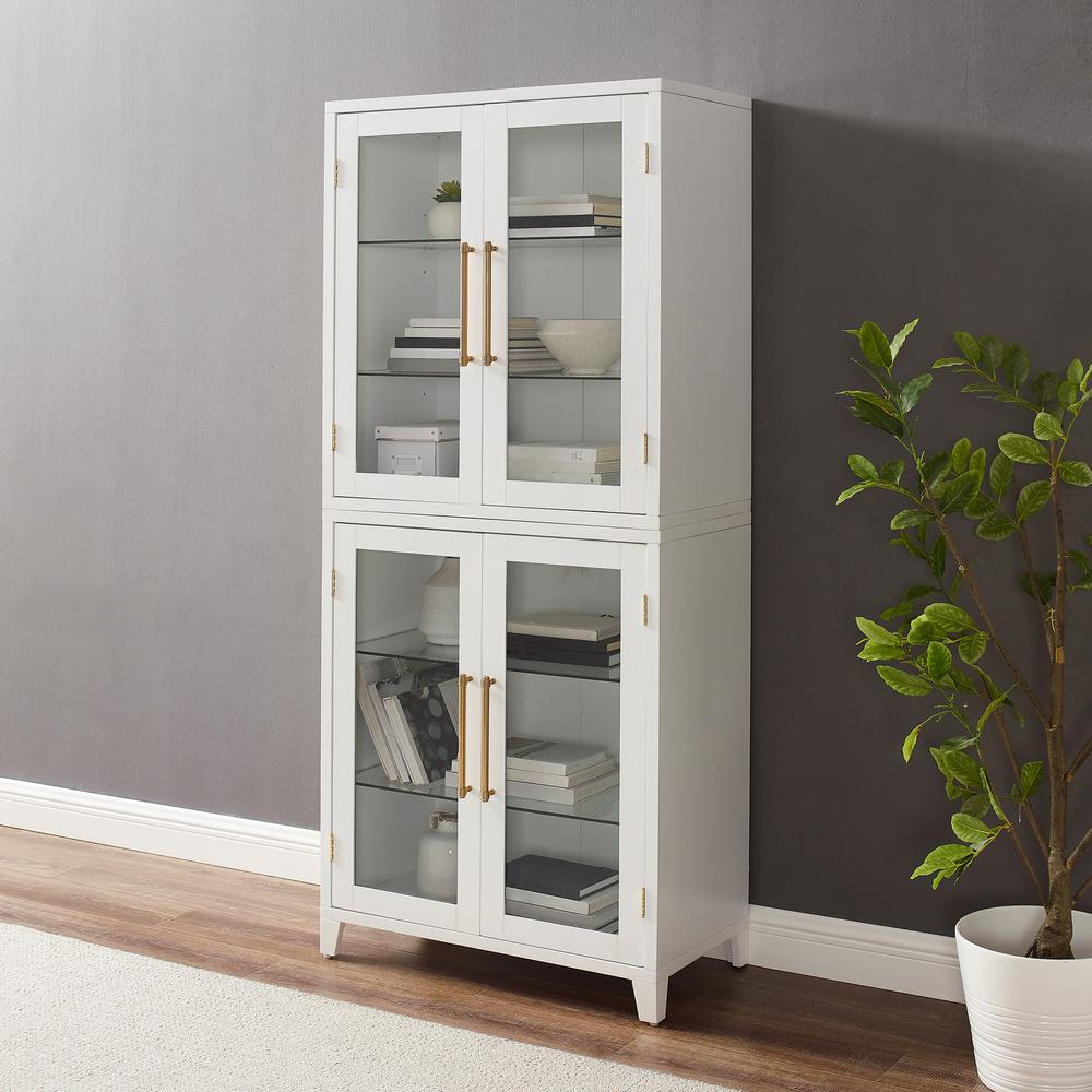 Roarke Glass Door Kitchen Pantry Storage Cabinet. Picture 14