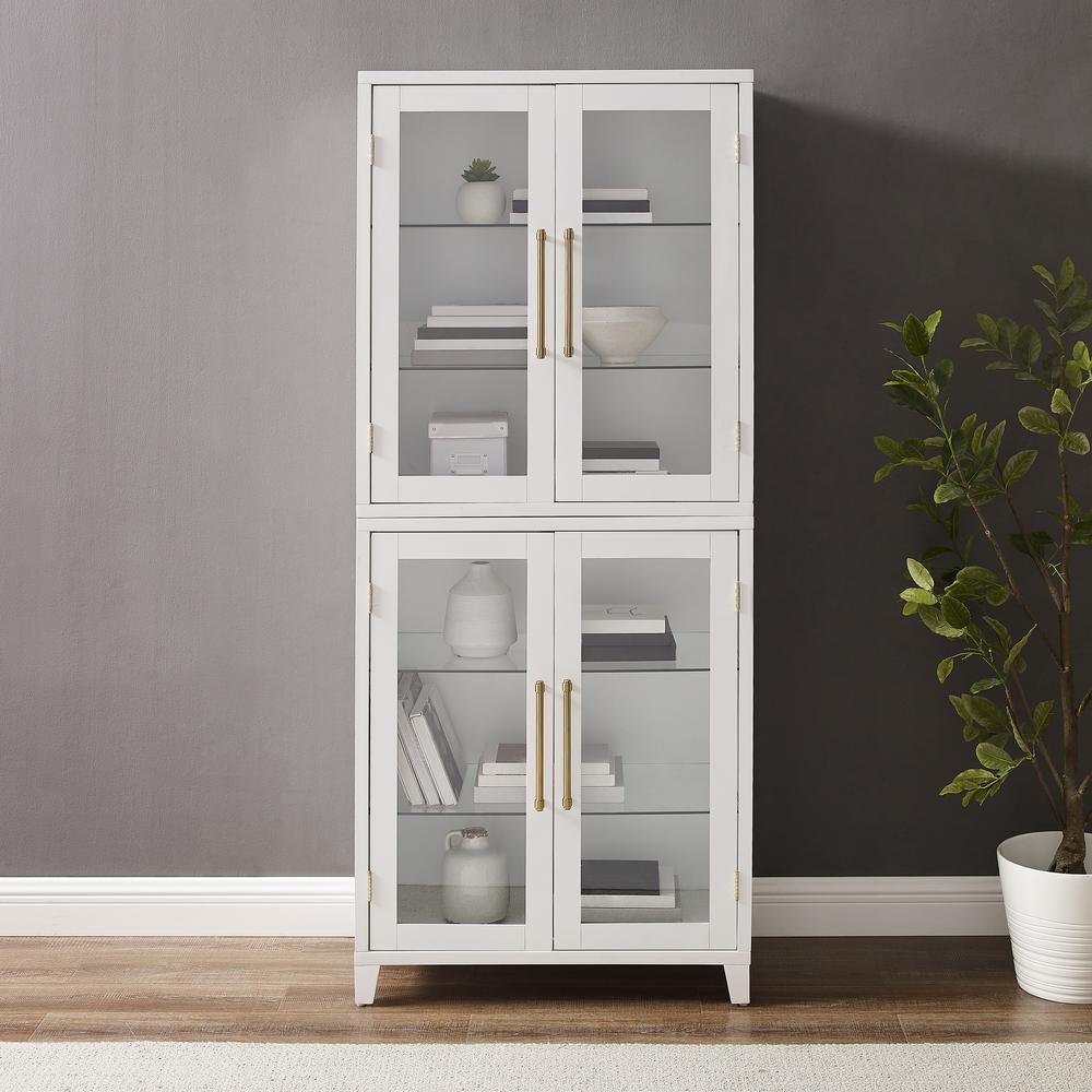 Roarke Glass Door Kitchen Pantry Storage Cabinet. Picture 13
