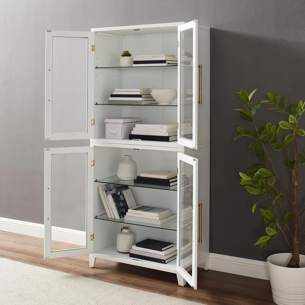 Roarke Glass Door Kitchen Pantry Storage Cabinet. Picture 12