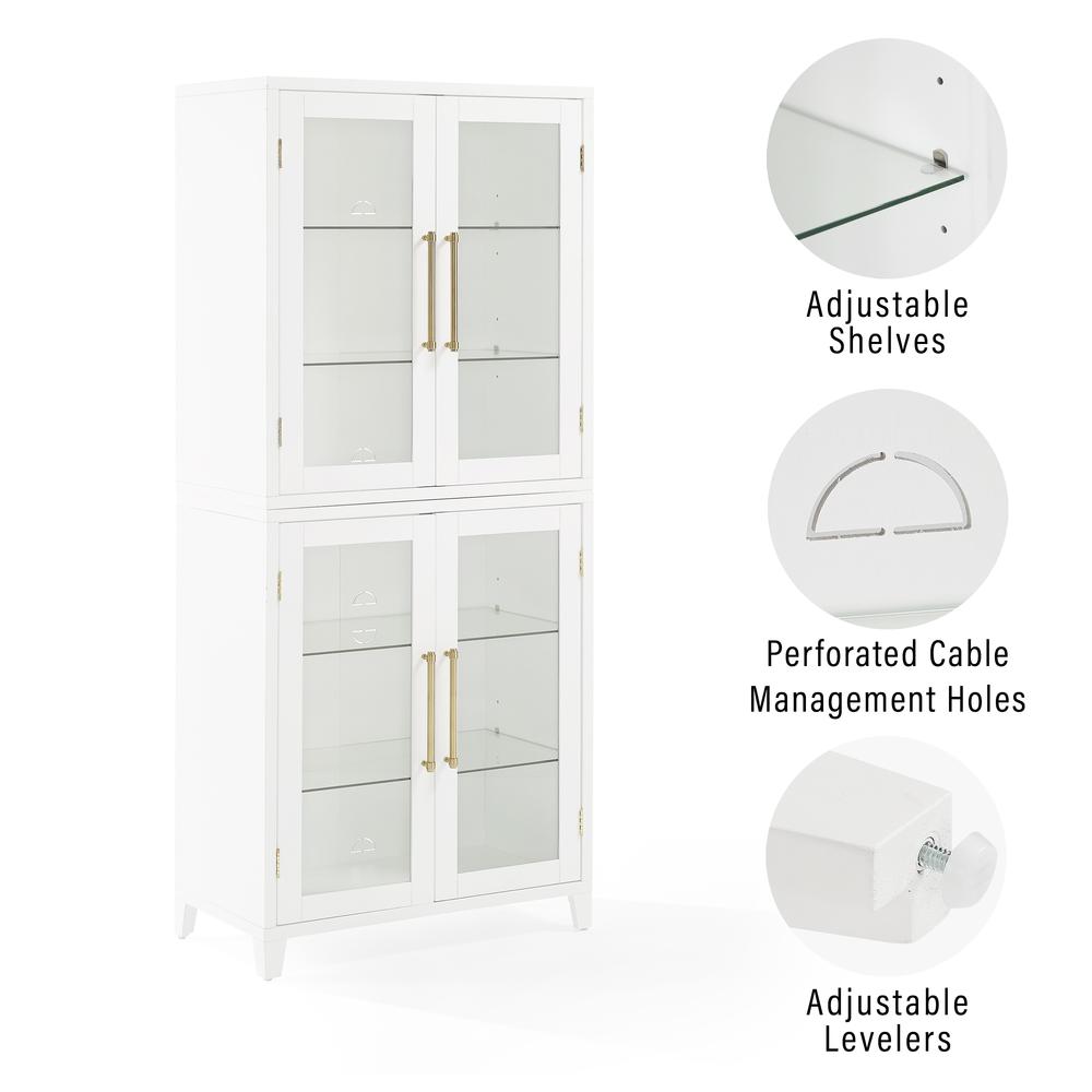 Roarke Glass Door Kitchen Pantry Storage Cabinet. Picture 5