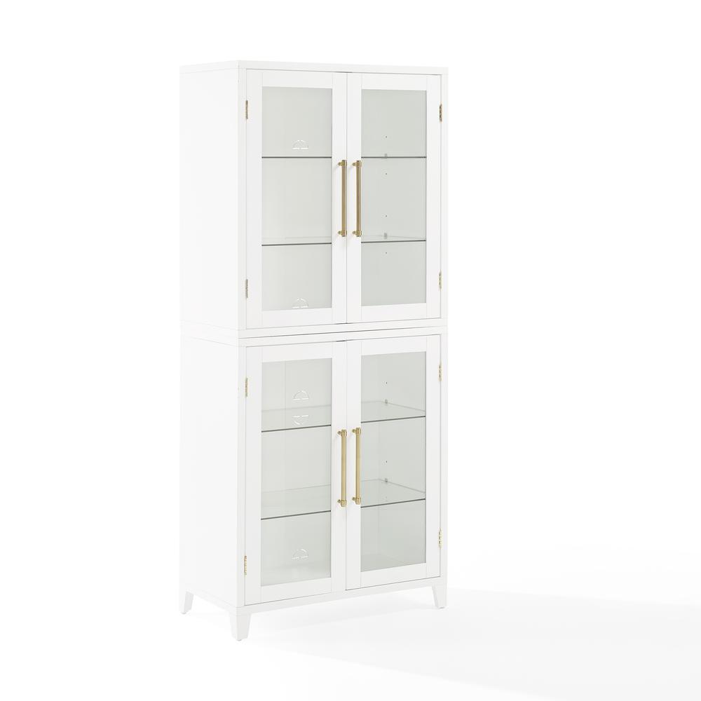 Roarke Glass Door Kitchen Pantry Storage Cabinet. Picture 1