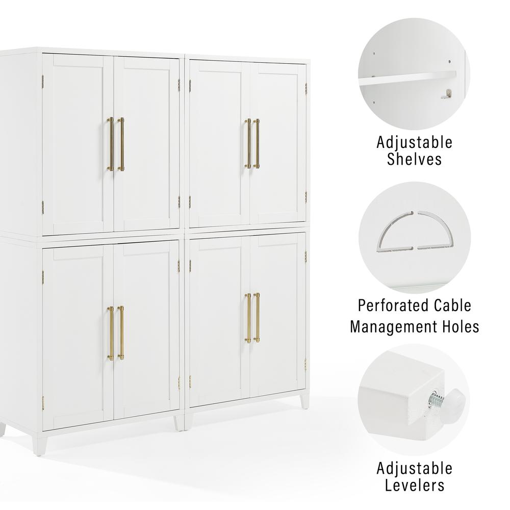 Roarke 2Pc Kitchen Pantry Storage Cabinet Set - 2 Pantries. Picture 6