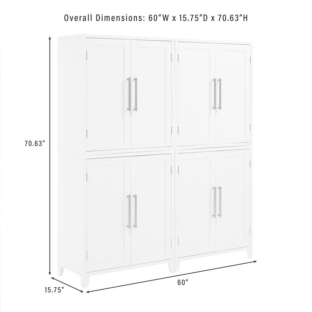 Roarke 2Pc Kitchen Pantry Storage Cabinet Set - 2 Pantries. Picture 8