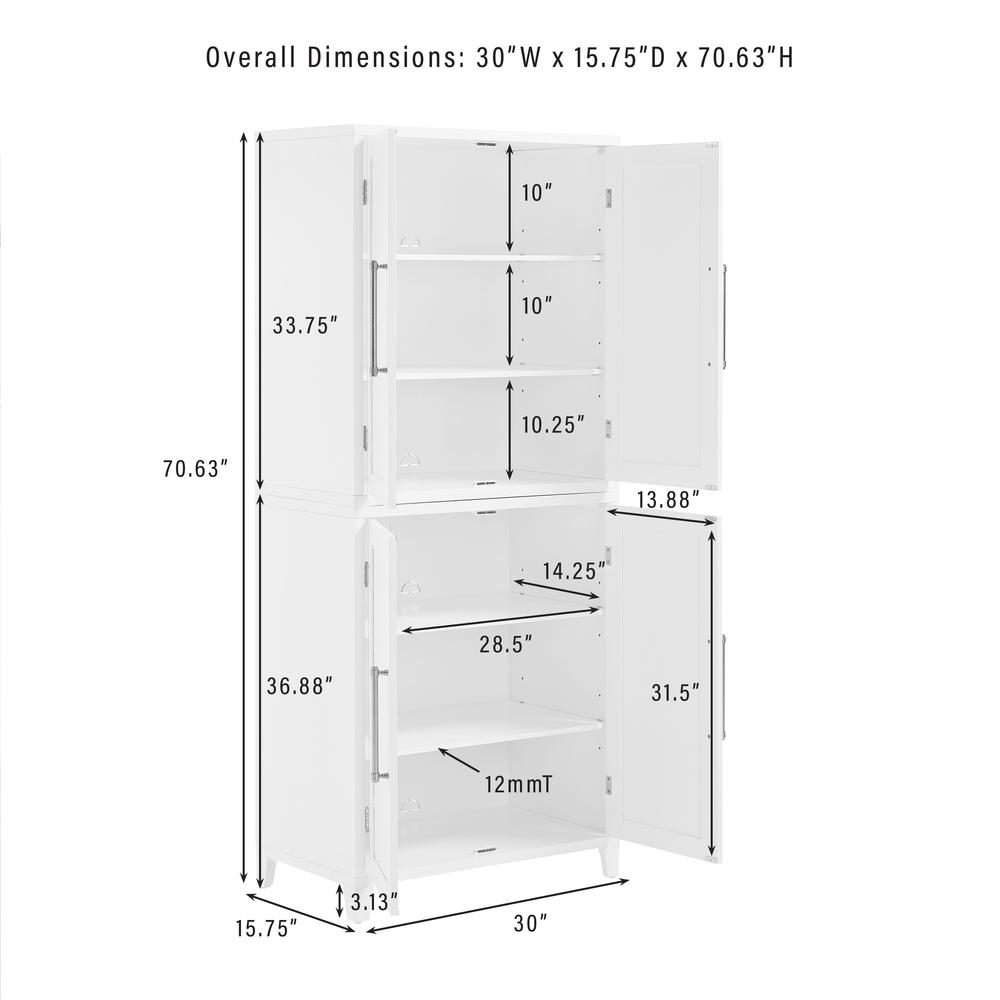 Roarke 2Pc Kitchen Pantry Storage Cabinet Set - 2 Pantries. Picture 5
