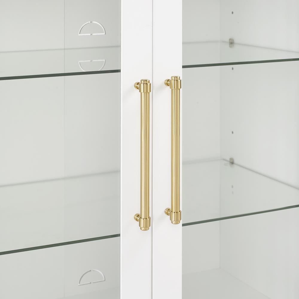 Roarke 2Pc Glass Door Kitchen Pantry Storage Cabinet Set. Picture 10