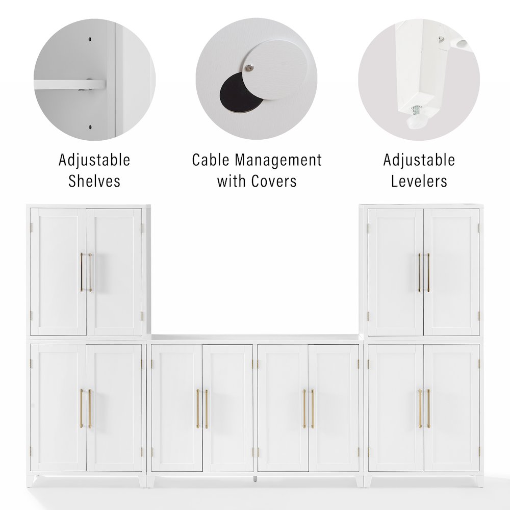 Roarke 3-Piece Sideboard And Pantry Set - Sideboard & 2 Pantries. Picture 8