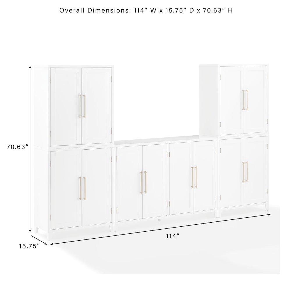 Roarke 3-Piece Sideboard And Pantry Set - Sideboard & 2 Pantries. Picture 10