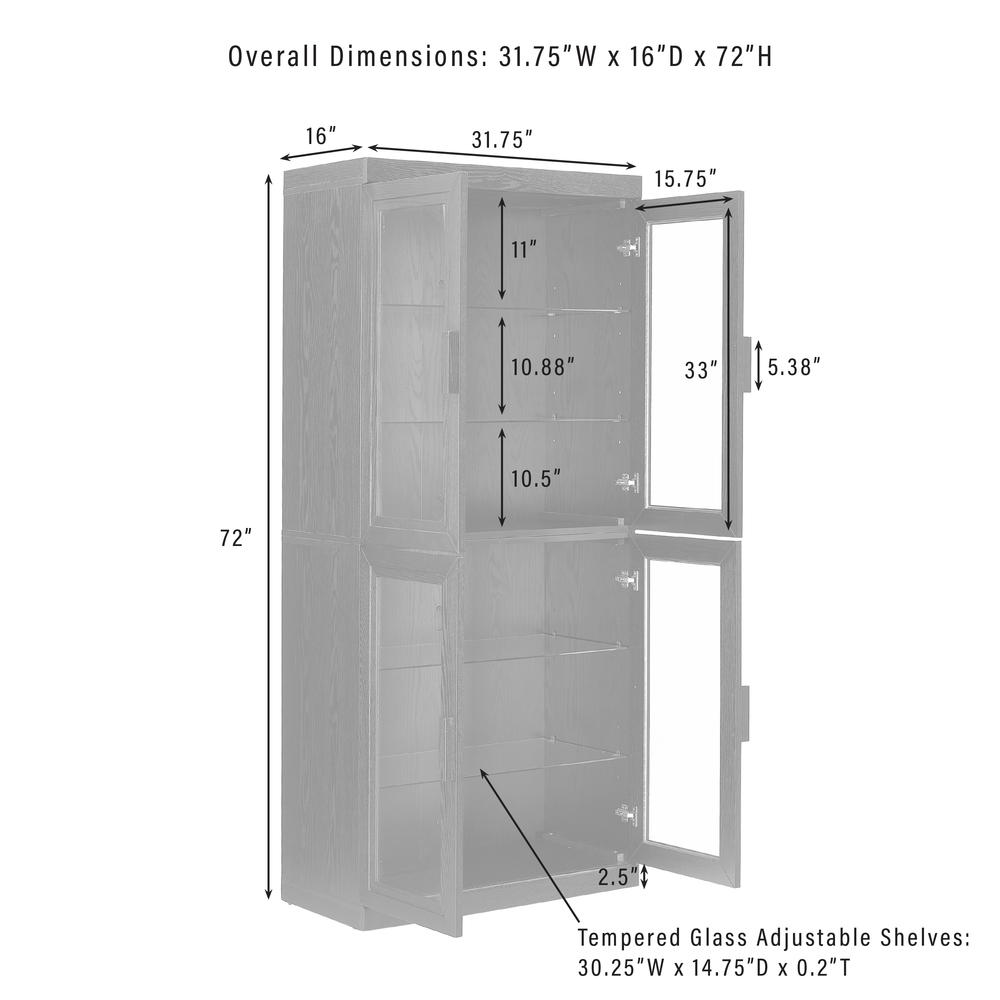 Essen Glass Door Kitchen Pantry Storage Cabinet. Picture 10