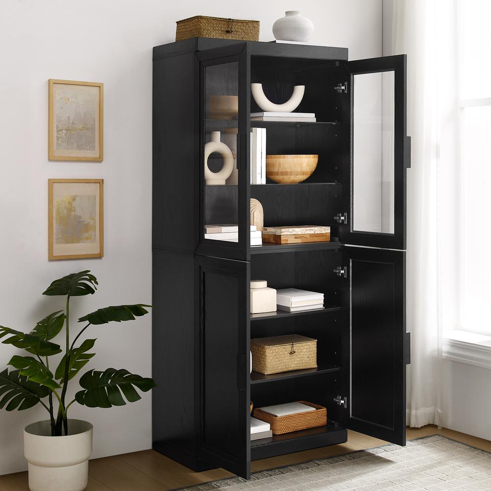 Essen Pantry Storage Cabinet With Glass Door Hutch. Picture 13