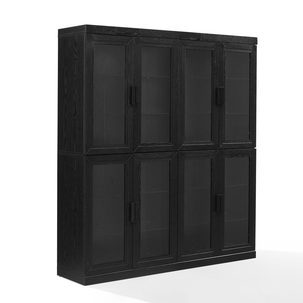Essen 2Pc Glass Door Kitchen Pantry Storage Cabinet Set - 2 Pantries. Picture 1