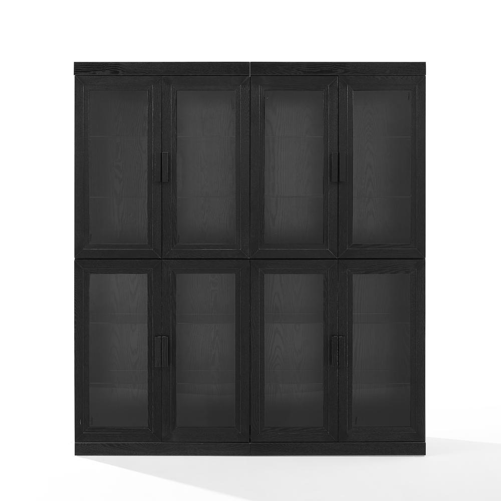 Essen 2Pc Glass Door Kitchen Pantry Storage Cabinet Set - 2 Pantries. Picture 2
