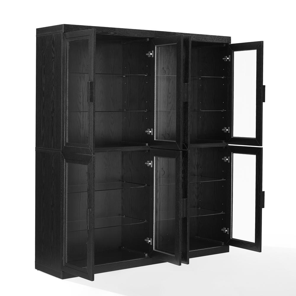 Essen 2Pc Glass Door Kitchen Pantry Storage Cabinet Set - 2 Pantries. Picture 4