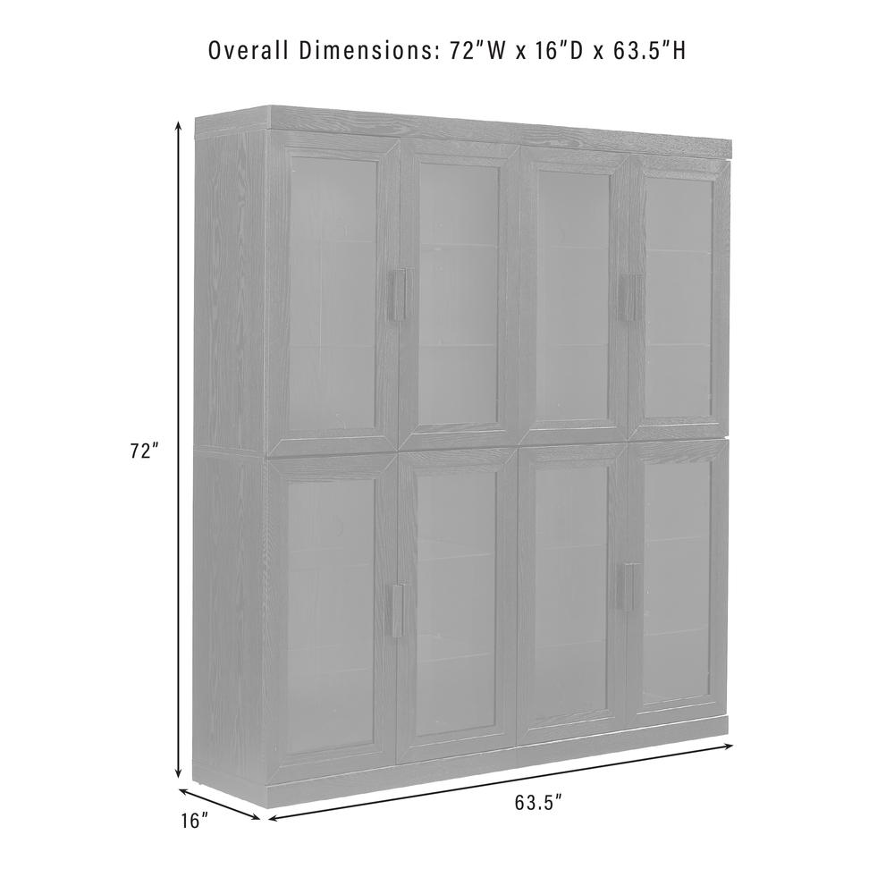 Essen 2Pc Glass Door Kitchen Pantry Storage Cabinet Set - 2 Pantries. Picture 9