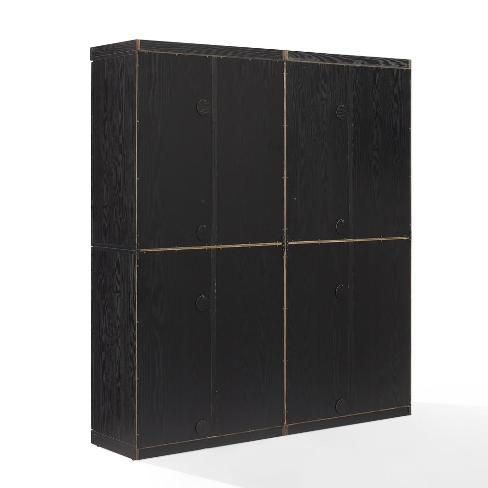 Essen 2Pc Pantry Storage Cabinet W/Glass Door Hutch Set - 2 Pantries. Picture 3
