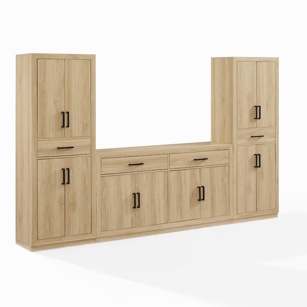 Isla 3-Piece Sideboard And Pantry Set - Sideboard & 2 Pantries. Picture 1