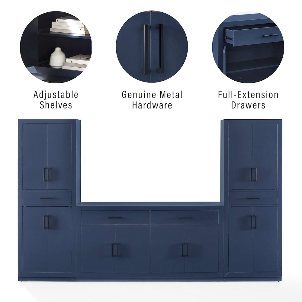 Isla 3-Piece Sideboard And Pantry Set - Sideboard & 2 Pantries. Picture 7