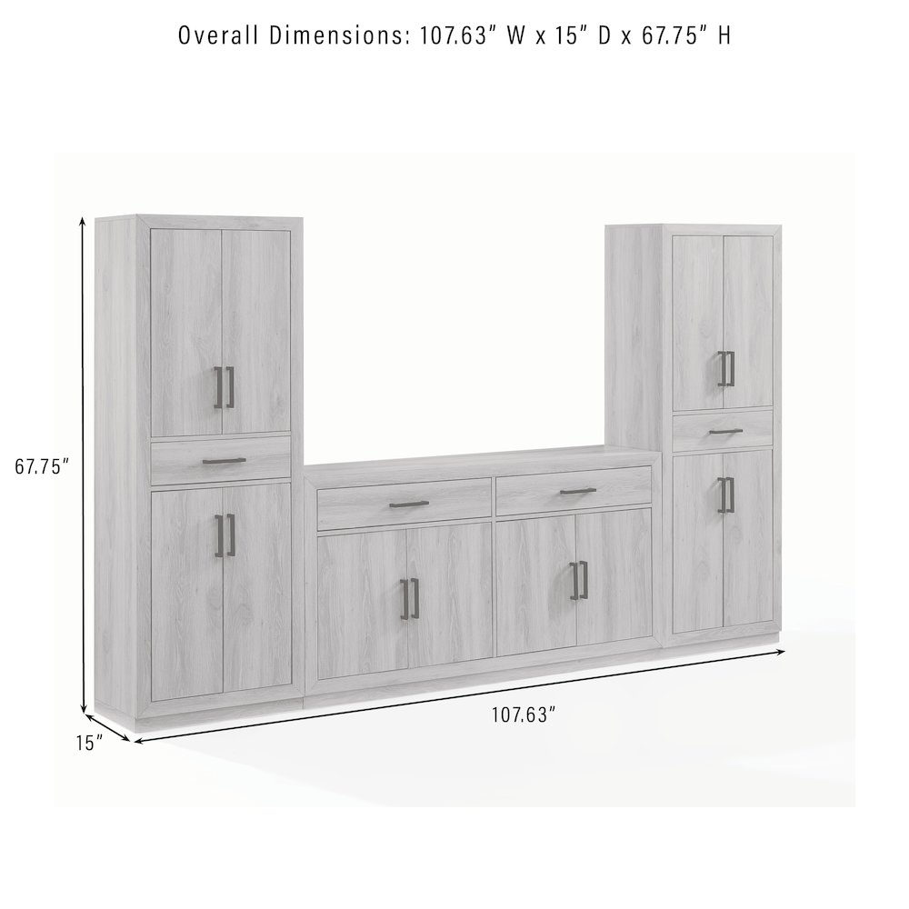 Isla 3-Piece Sideboard And Pantry Set - Sideboard & 2 Pantries. Picture 12