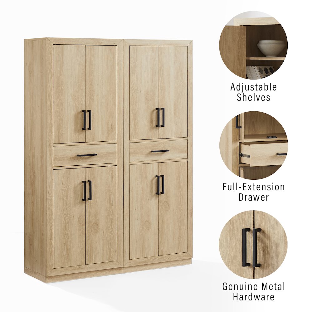 Isla 2-Piece Kitchen Storage Pantry Set. Picture 6