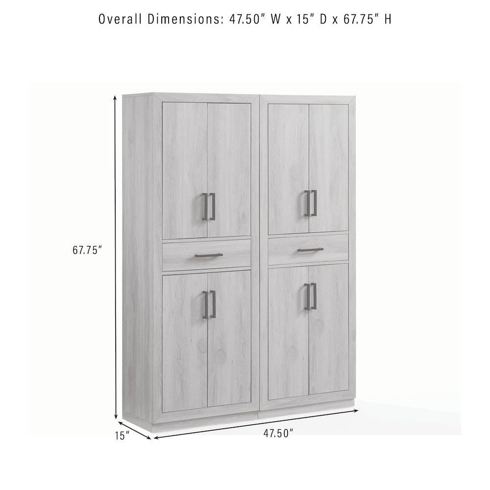 Isla 2-Piece Kitchen Storage Pantry Set - 2 Pantries. Picture 11