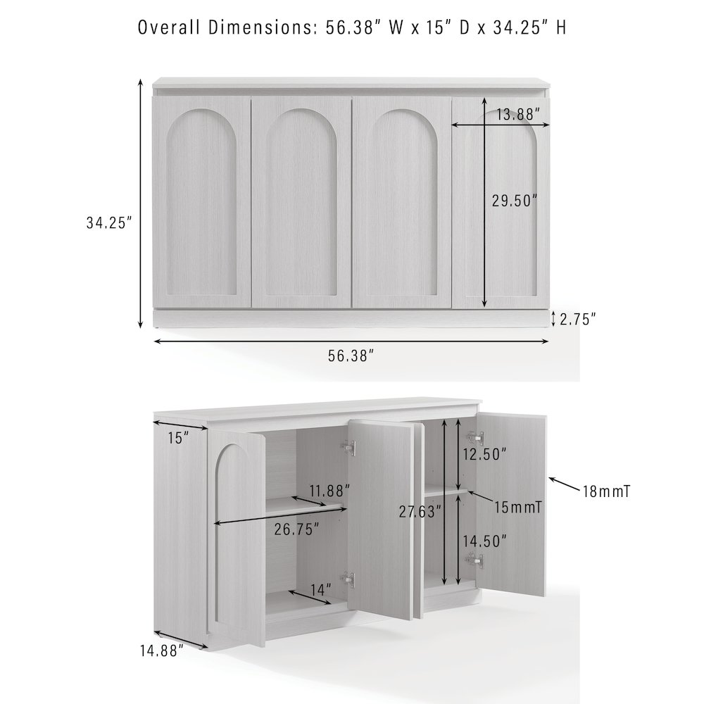 Marco 3-Piece Sideboard And Pantry Set - Sideboard & 2 Pantries. Picture 10