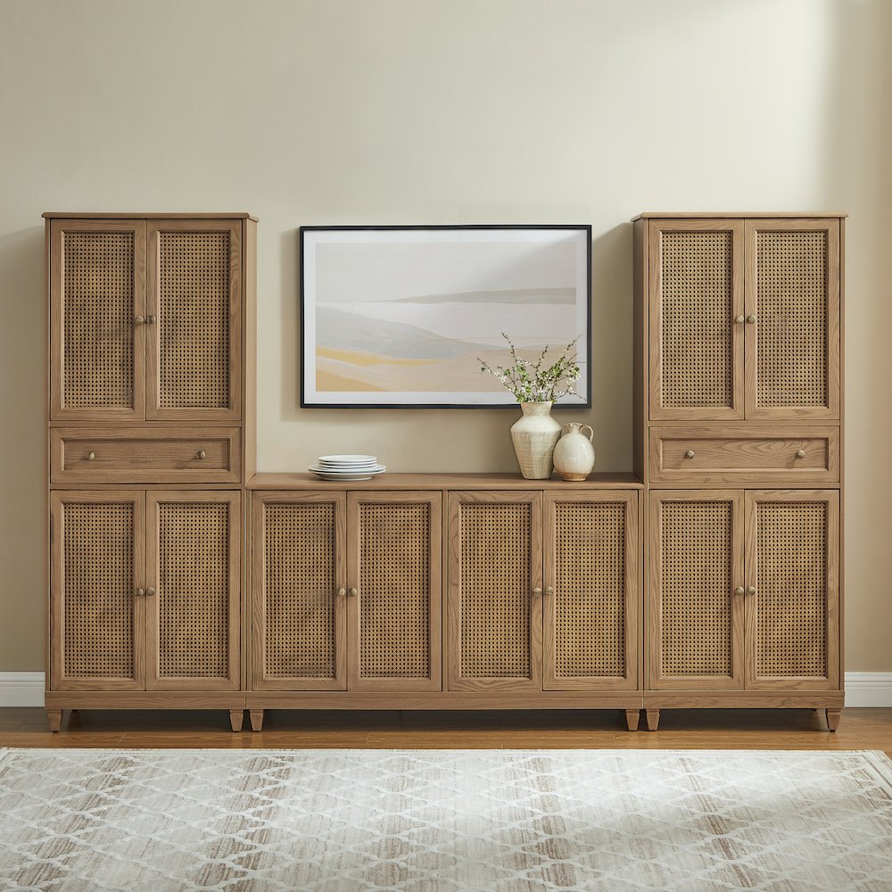 Katia 3-Piece Sideboard And Pantry Set - Sideboard & 2 Pantries. Picture 6