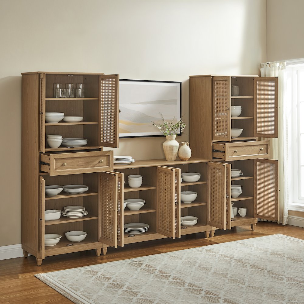 Katia 3-Piece Sideboard And Pantry Set - Sideboard & 2 Pantries. Picture 7