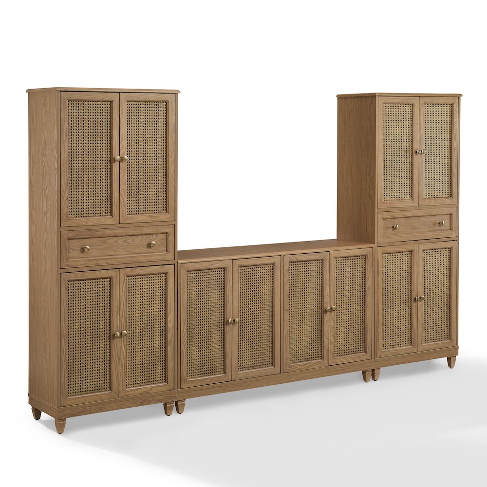 Katia 3-Piece Sideboard And Pantry Set - Sideboard & 2 Pantries. Picture 1