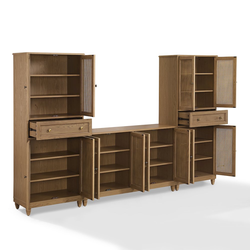 Katia 3-Piece Sideboard And Pantry Set - Sideboard & 2 Pantries. Picture 5