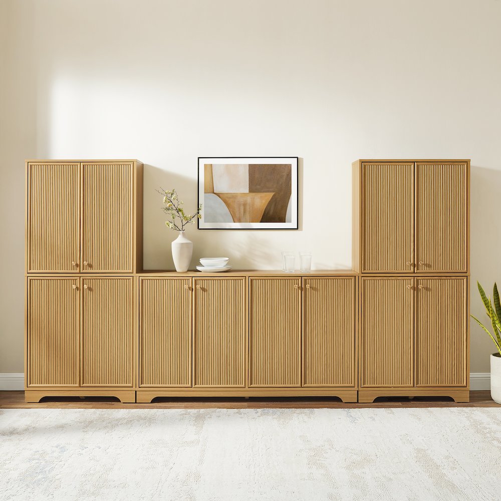 Naomi 3-Piece Sideboard And Pantry Set - Sideboard & 2 Pantries. Picture 6