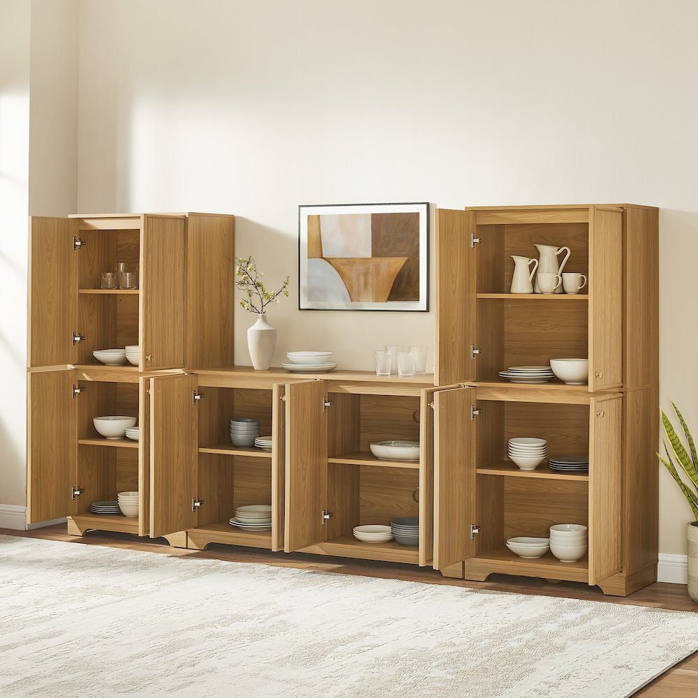 Naomi 3-Piece Sideboard And Pantry Set - Sideboard & 2 Pantries. Picture 7