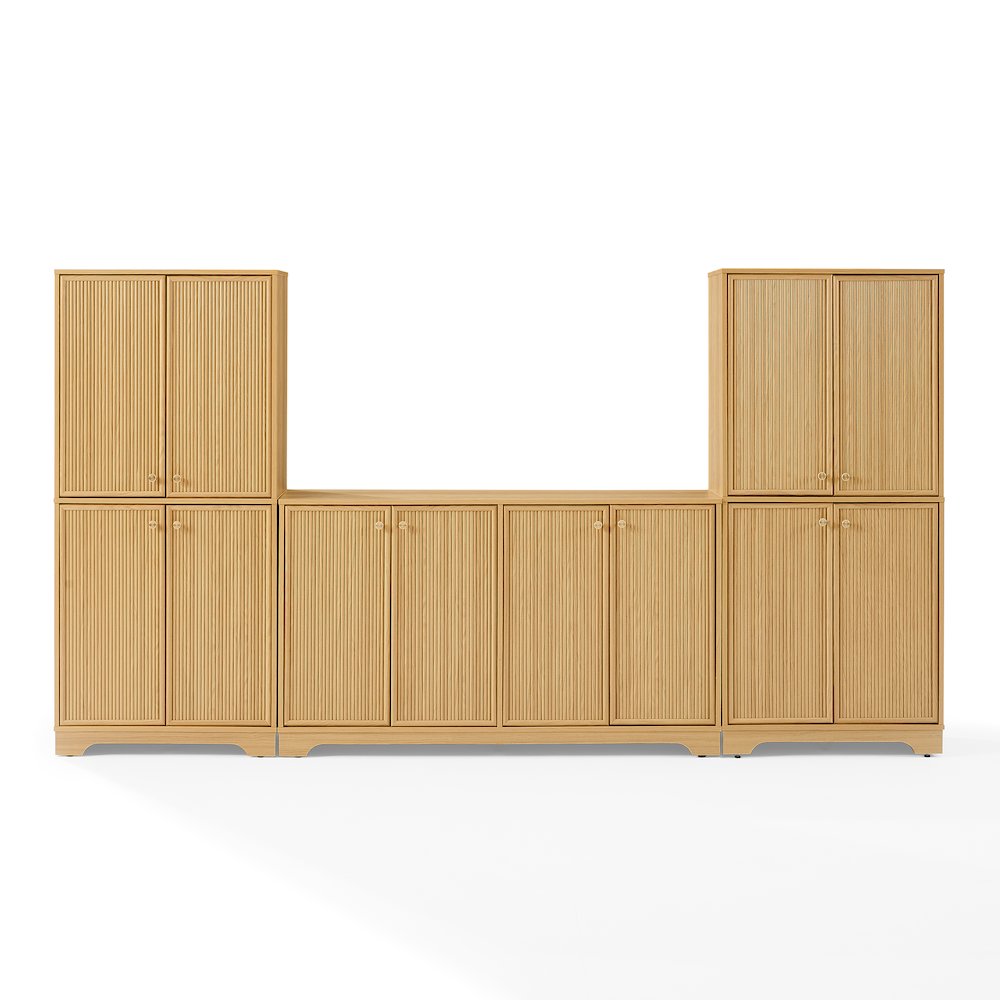 Naomi 3-Piece Sideboard And Pantry Set - Sideboard & 2 Pantries. Picture 2