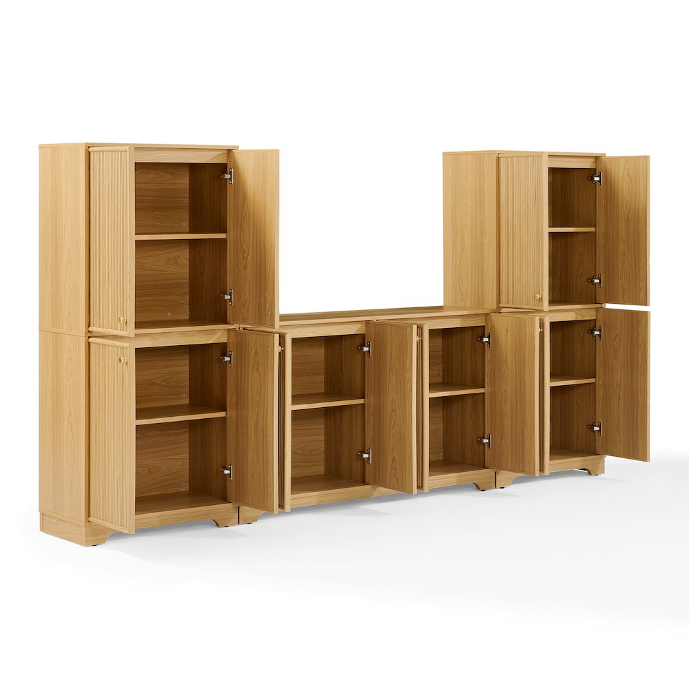 Naomi 3-Piece Sideboard And Pantry Set - Sideboard & 2 Pantries. Picture 4