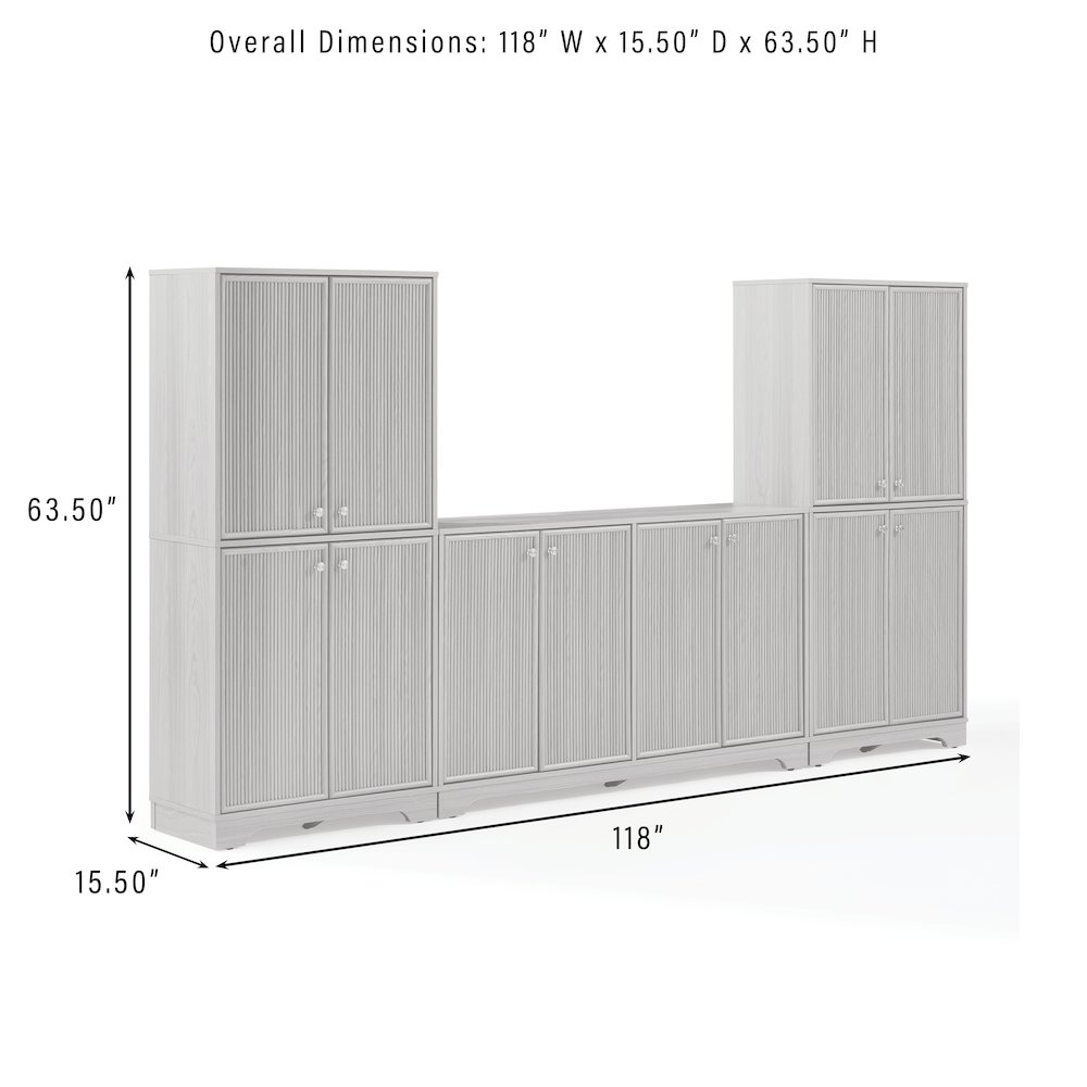 Naomi 3-Piece Sideboard And Pantry Set - Sideboard & 2 Pantries. Picture 9