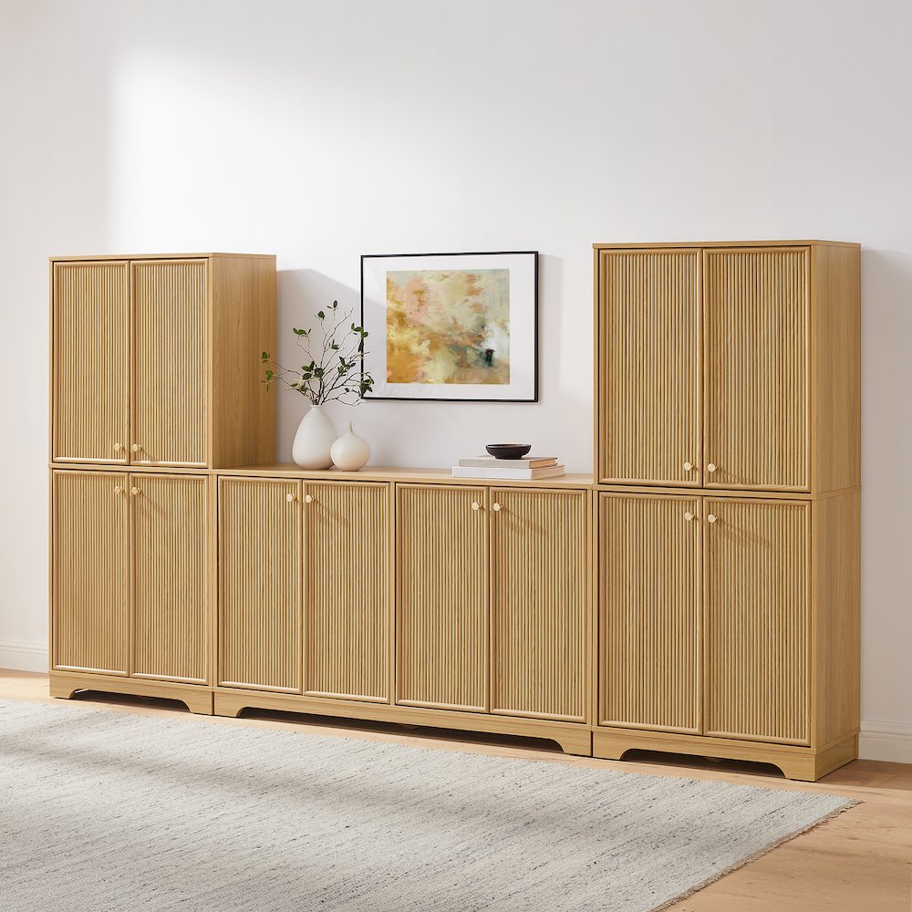 Naomi 3-Piece Entertainment Center - Sideboard & 2 Pantries. Picture 5